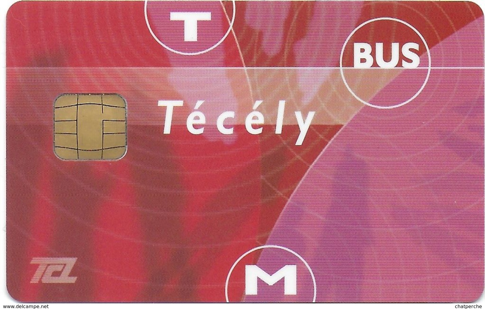 CARTE A PUCE CHIP CARD TRANSPORT METRO AUTOBUS TRAMWAY TCL LYON  69 RHONE - Altri & Non Classificati