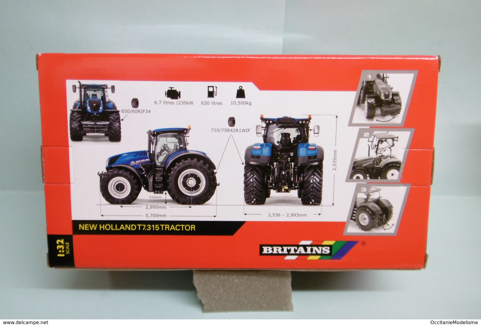 Britains Tomy - Tracteur NEW HOLLAND T7.315 Réf. 43149A1 Neuf NBO 1/32 - Autres & Non Classés