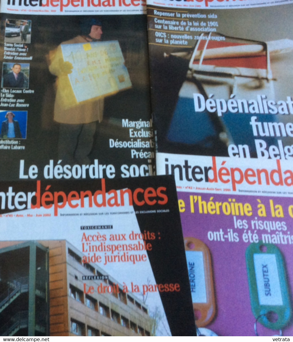 Toxicomanie/Usages De Drogues : 24 revues - 7 Documents & 3 brochures (Interdépendances-Toxibase-Alter Égo-L’Injecteur-R - Médecine & Santé