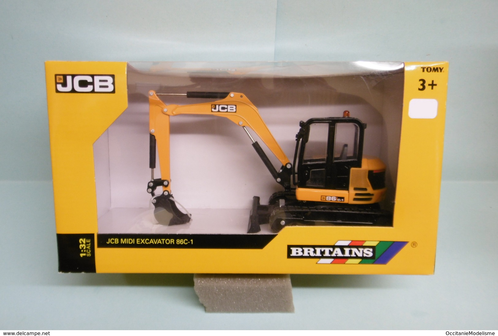 Britains Tomy - Excavatrice MIDI JCB 86C-1 Excavator Réf. 43013 Neuf NBO 1/32 - Andere & Zonder Classificatie