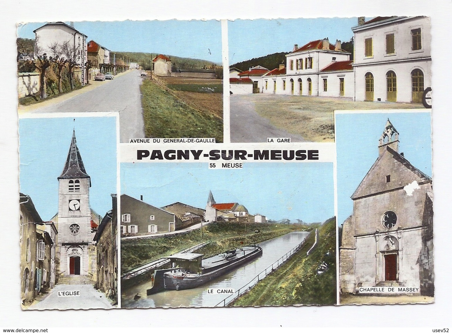 CPSM Pagny-sur-Meuse - Péniche - Autres & Non Classés