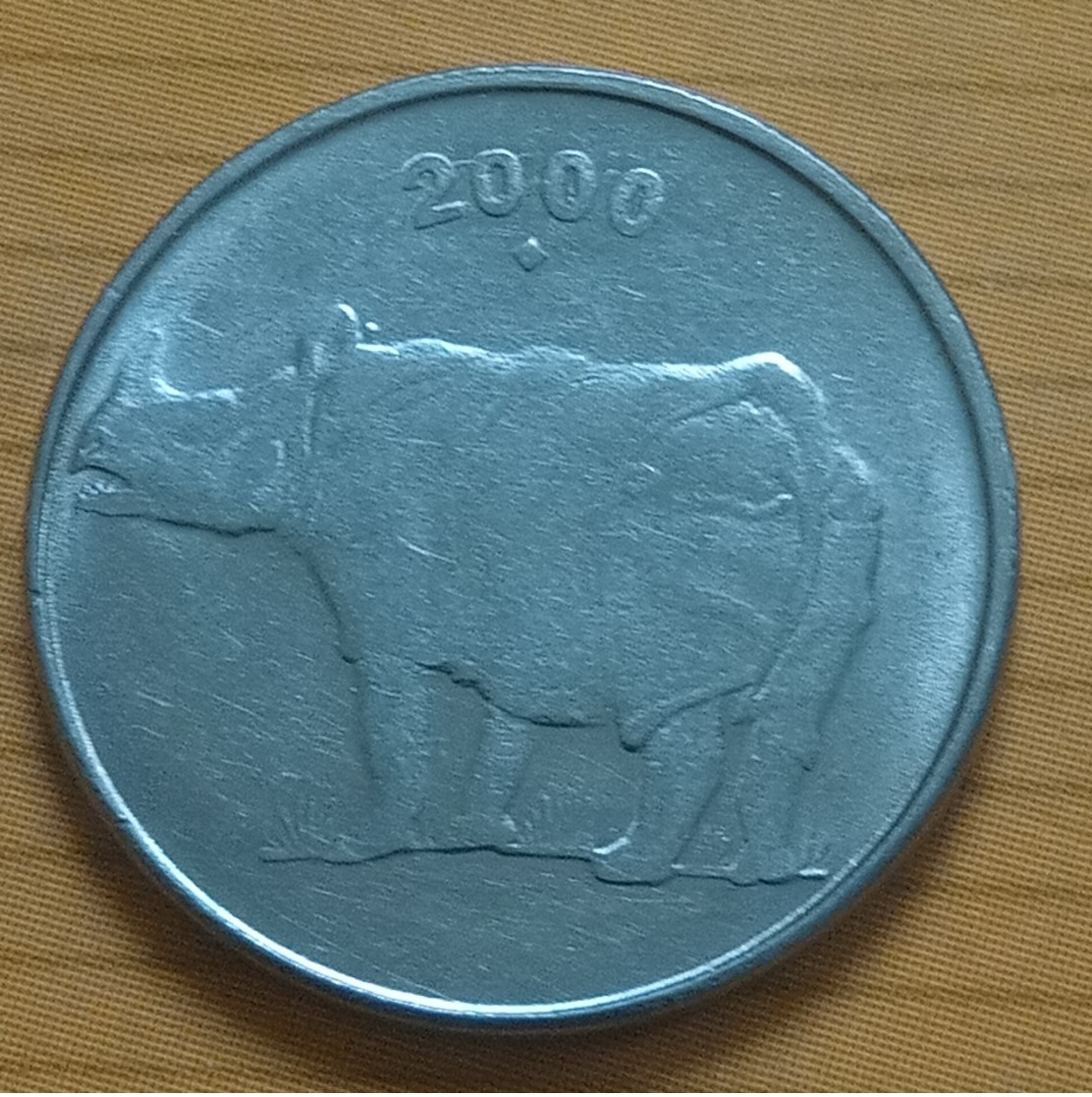 Year 2000...india . Bombay  Mint Rhino Coin.. Circulated - Indien