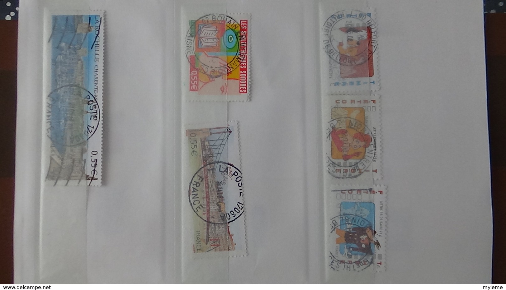 B409 Carnet à choix de timbres de France avec oblitérations rondes. Très sympa !!!
