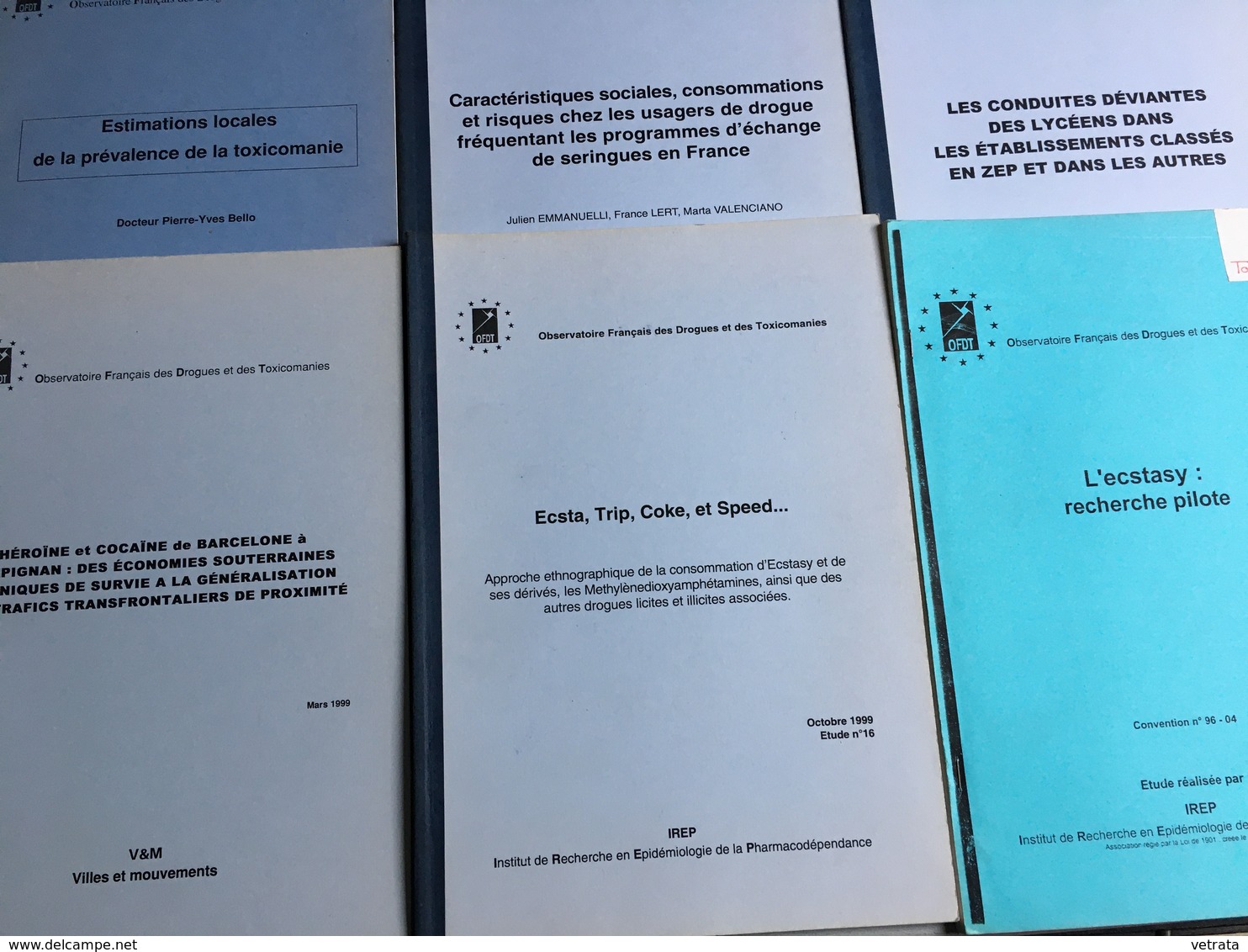 7 Brochures De L’O.F.D.T. (Observatoire Français Des Drogues & Des Toxicomanies) - Medicina & Salud