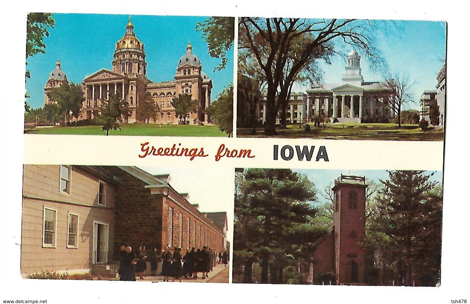 ETATS-UNIS--IOWA---greeting From IOWA--state Capitol Des Moines--multi-vues --voir 2 Scans - Des Moines
