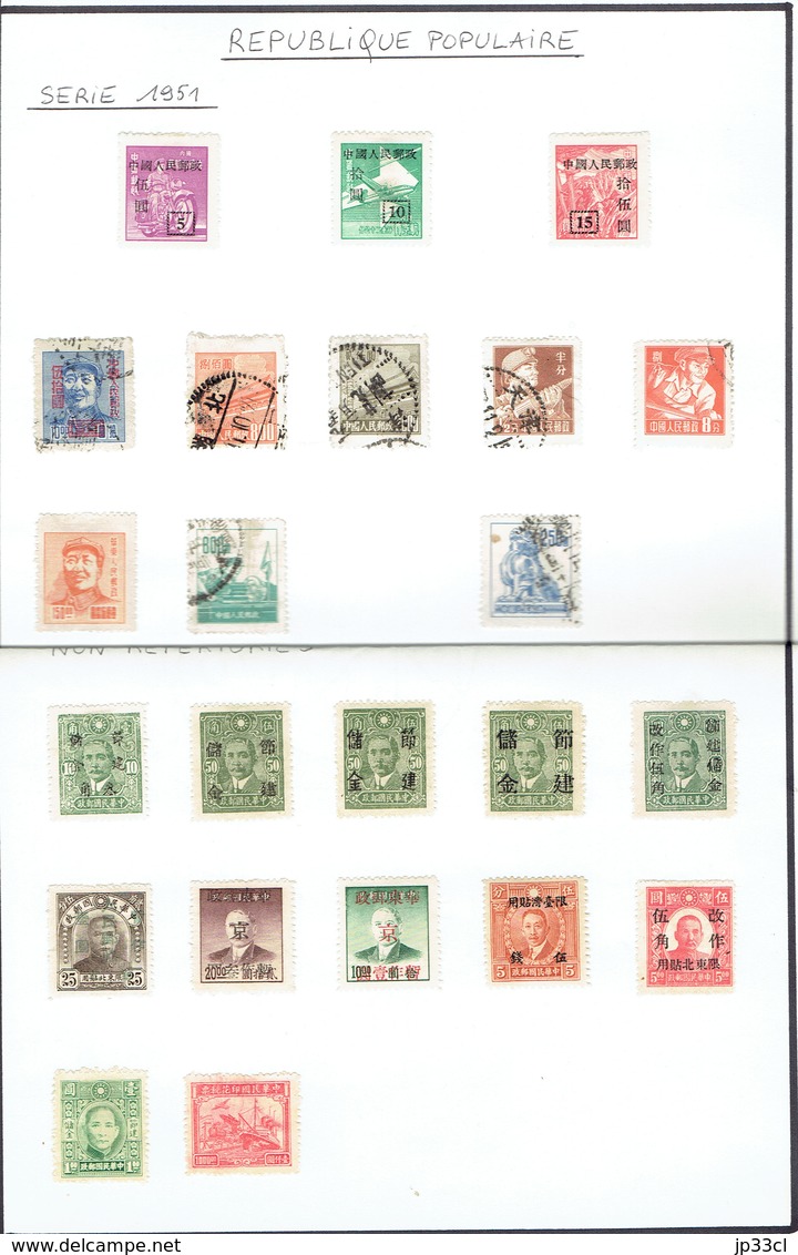 Small collection of +/- 300 old stamps (o) from China