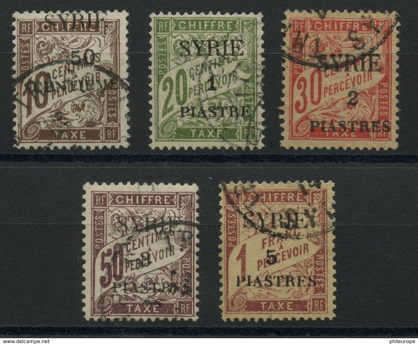 Syrie (1924) Taxe 22 A 26 (o) - Segnatasse