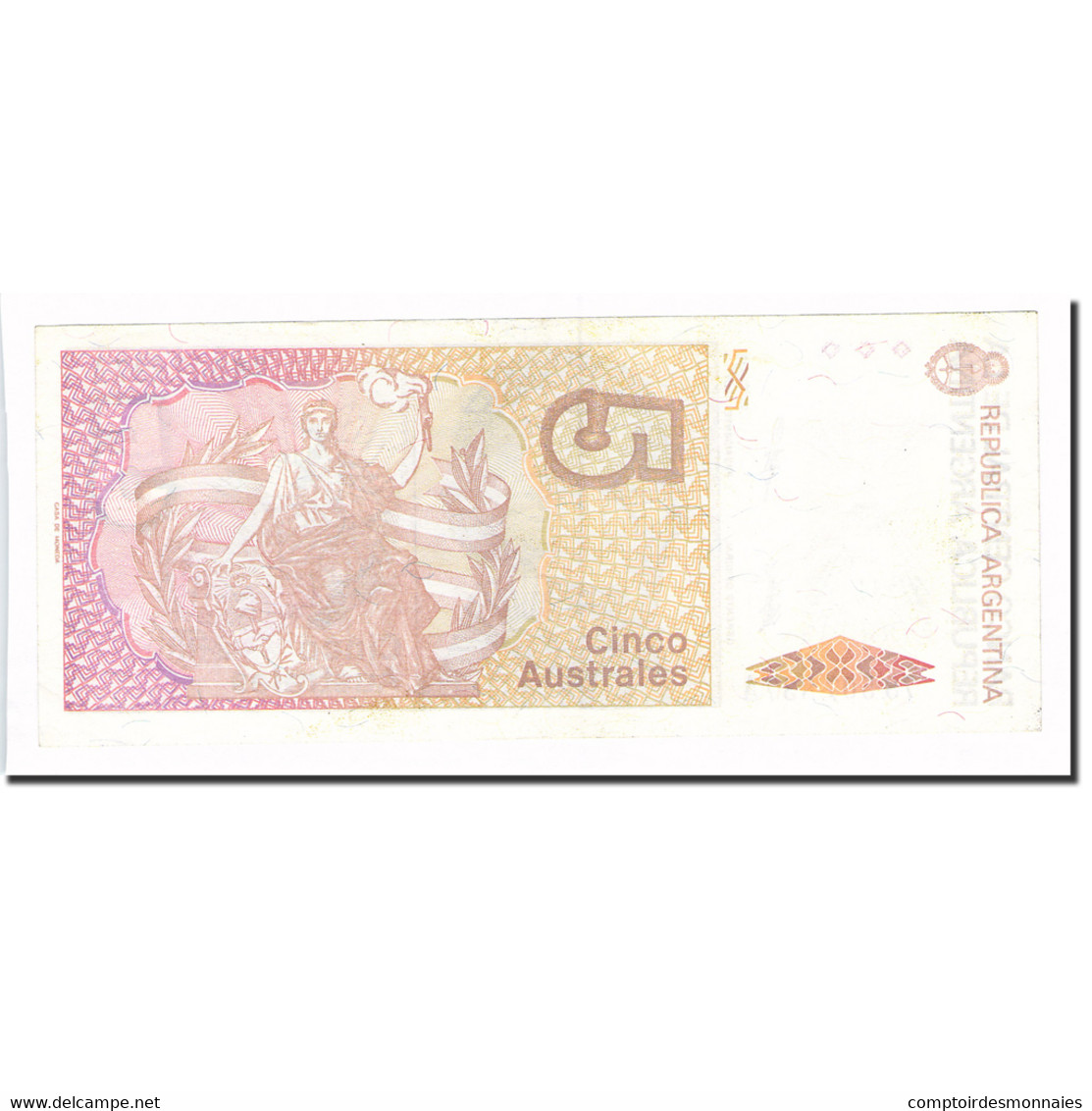 Billet, Argentine, 5 Australes, KM:324b, SUP - Argentinien