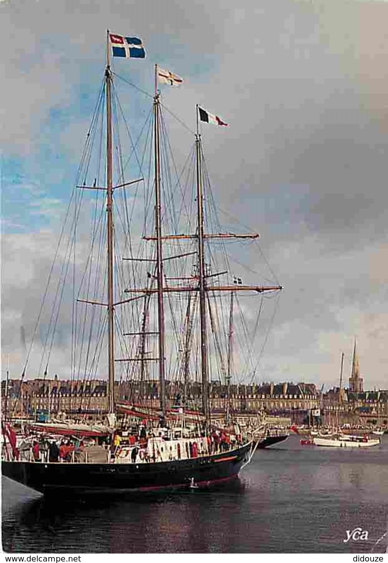 Bateaux - Voiliers - Bretagne - Saint Malo - Vieux Grément Entrant Dans Le Bassin Vauban - Voir Scans Recto-Verso - Voiliers