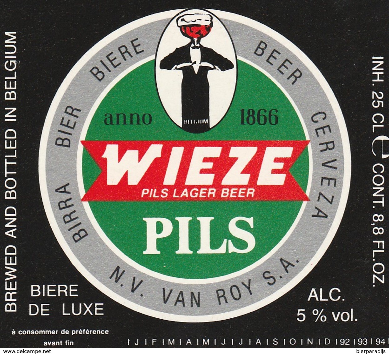 Etiket - Wieze Van Roy - Bière