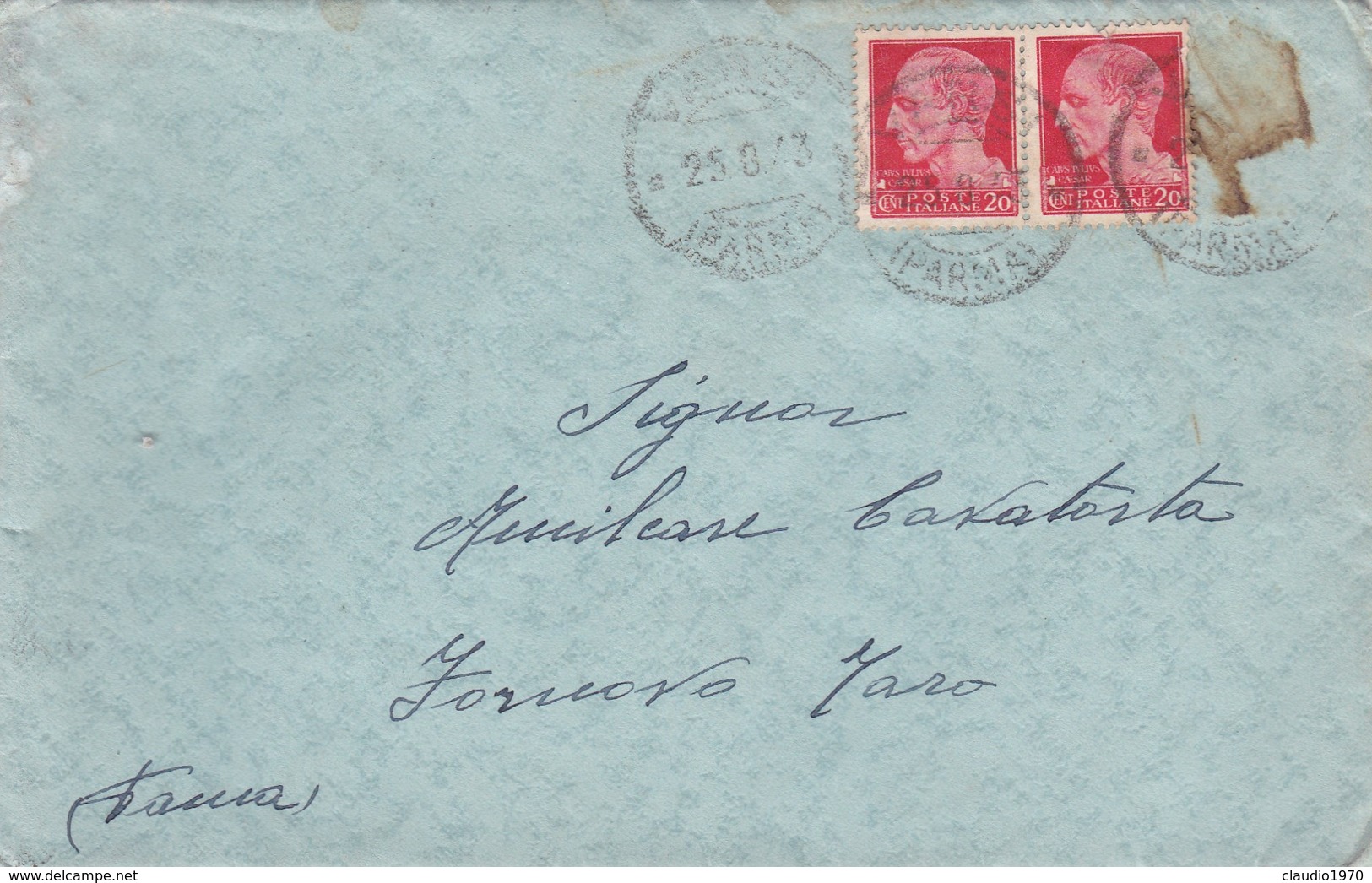 BUSTA VIAGGIATA - REGNO - VARSI ( PARMA ) - VIAGGIATA PER FORNOVO TARO ( PARMA) - Storia Postale