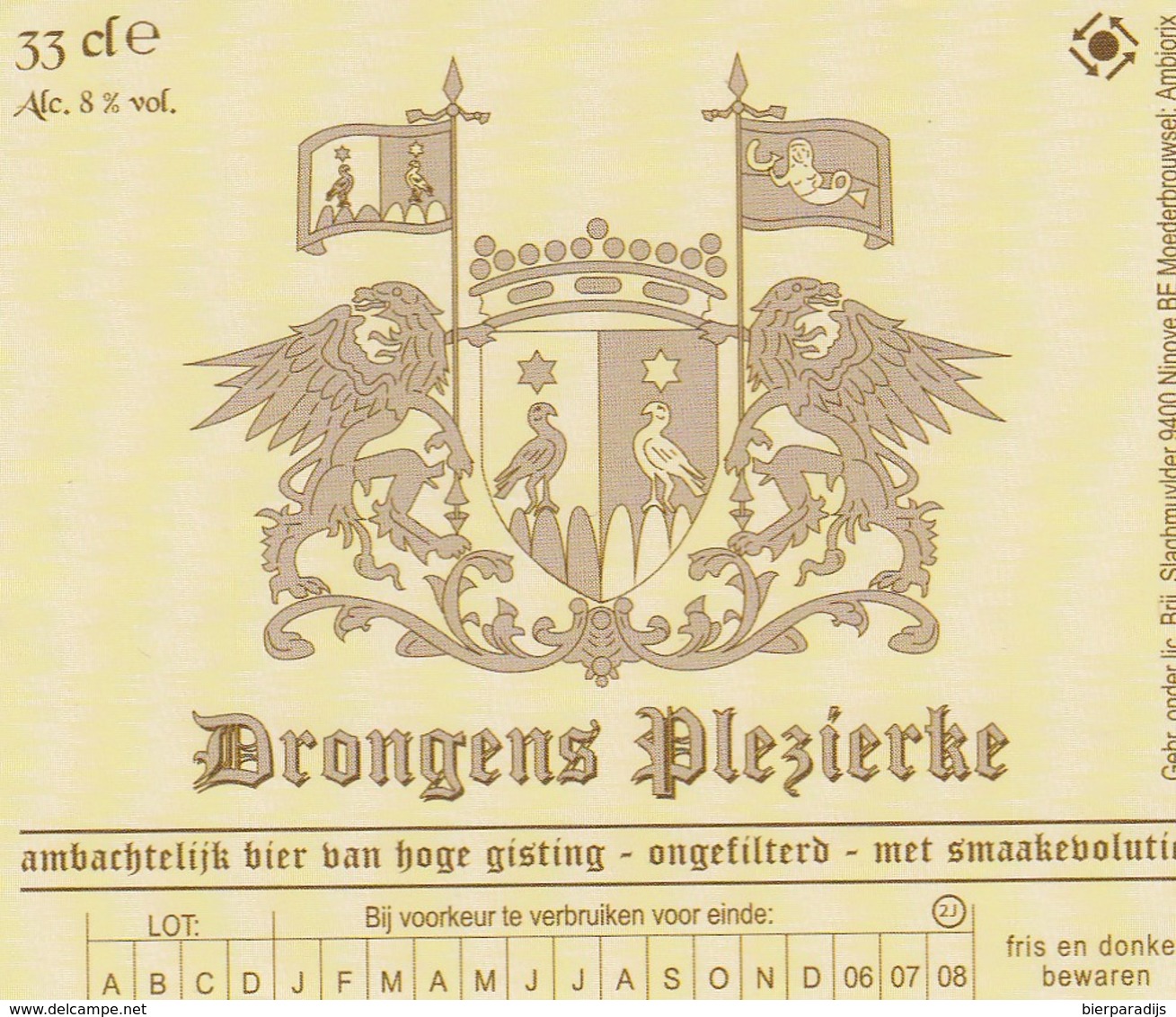 Etiket -   Br . Slaghmuylder - Bière