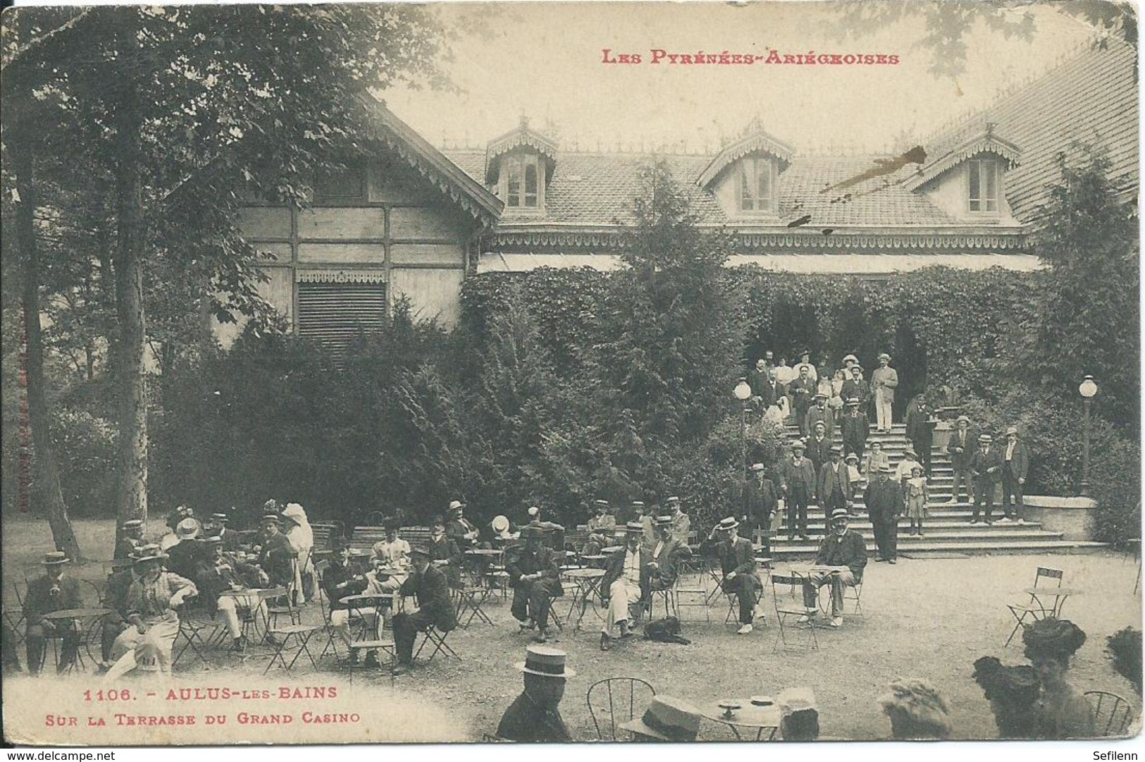 Aulus Les Bains,Sur La Terrasse Du Grand Casino 1912 - Sonstige & Ohne Zuordnung