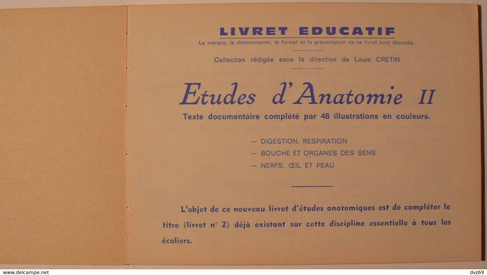 Livret éducatif Volumétrix : N° 36, Etudes D'Anatomie II, Parfait état. - Fiches Didactiques