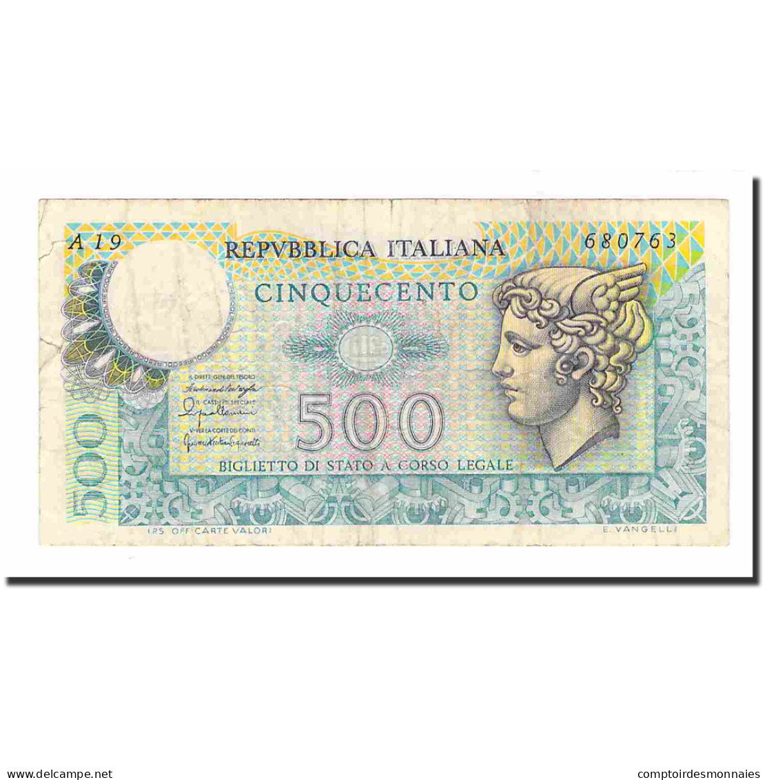 Billet, Italie, 500 Lire, 1976, 1976-12-20, KM:94, TB+ - 500 Liras