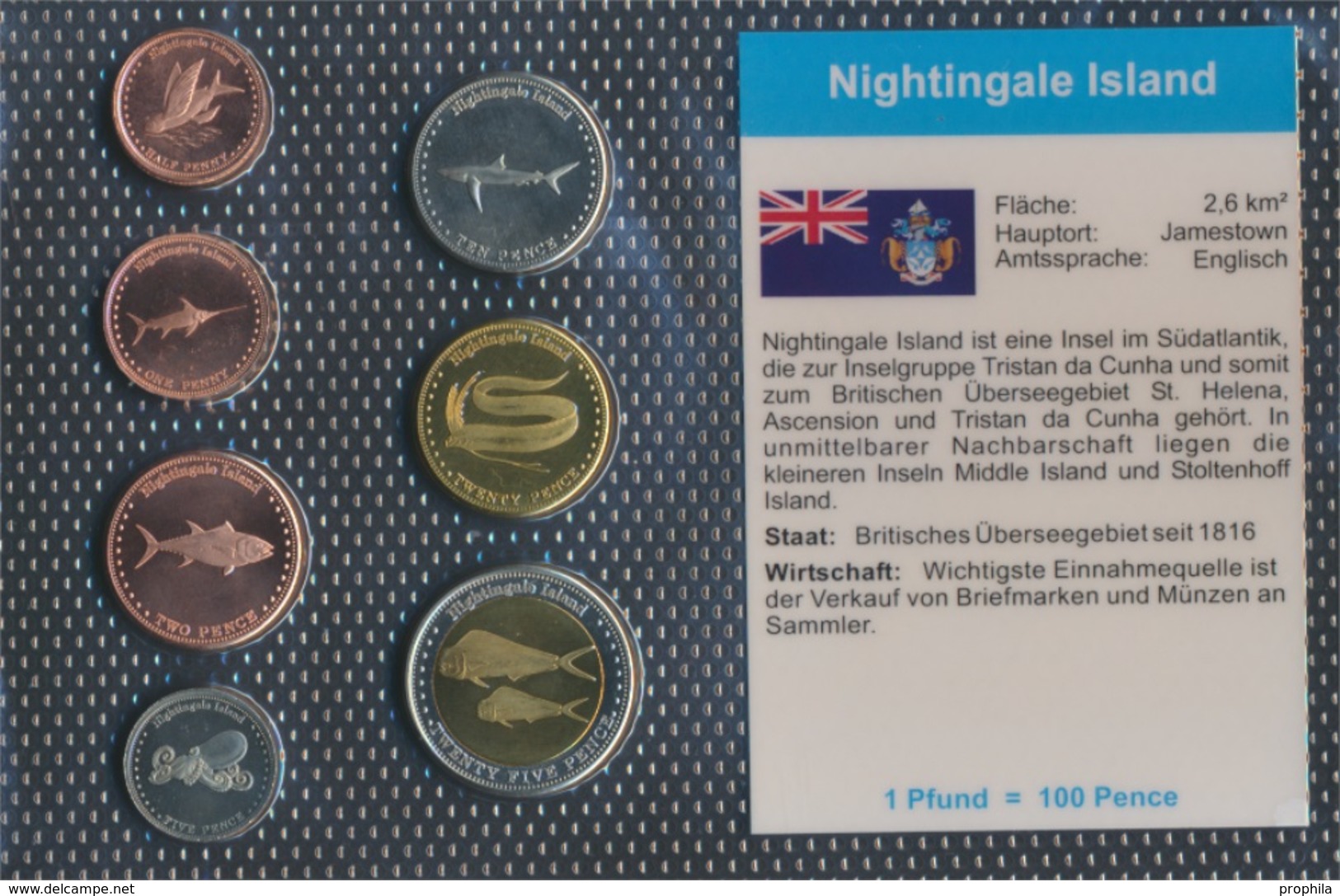 Nightingale Island Stgl./unzirkuliert Kursmünzen Stgl./unzirkuliert 2011 1/2 Pence Bis 25 Pence (9164959 - Zonder Classificatie
