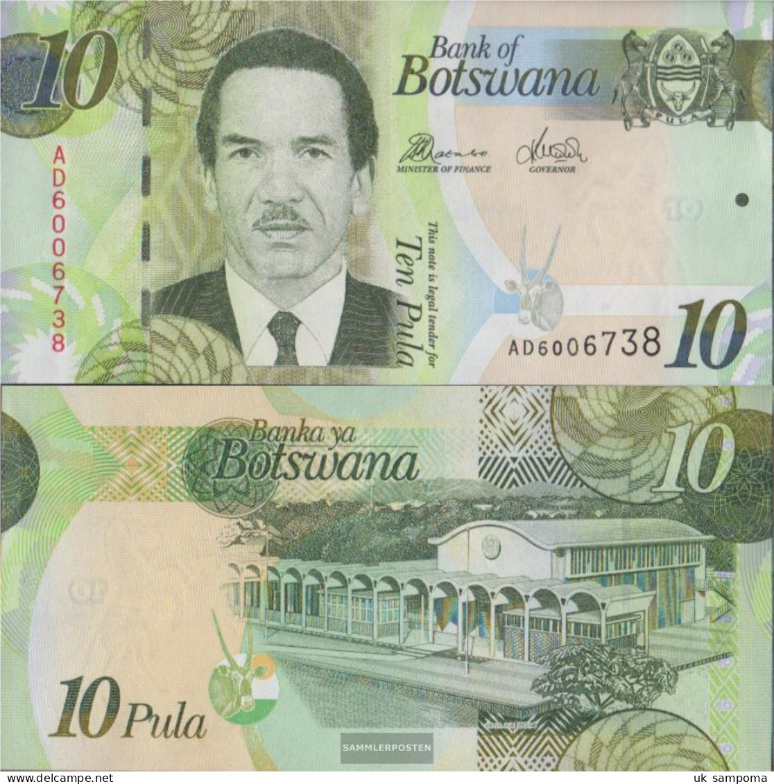 Botswana Pick-number: 30d Uncirculated 2014 10 Pula - Botswana