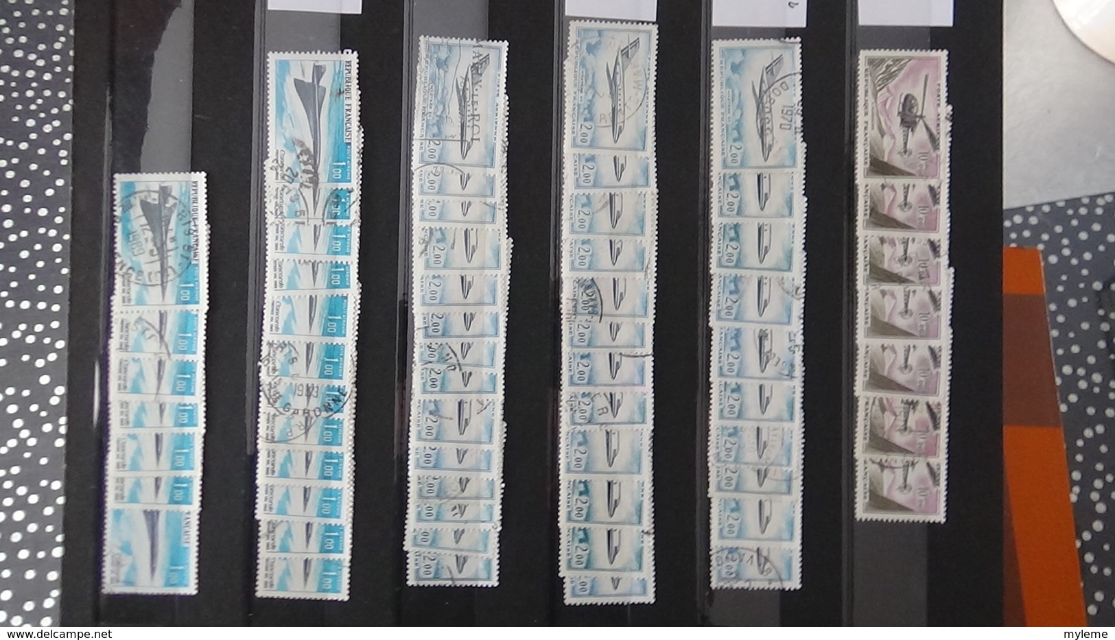 B422 Mini stock de timbres de France oblitérésPA dont 1ère plaquette **  (côte seule 380 euros) Très sympa !!!