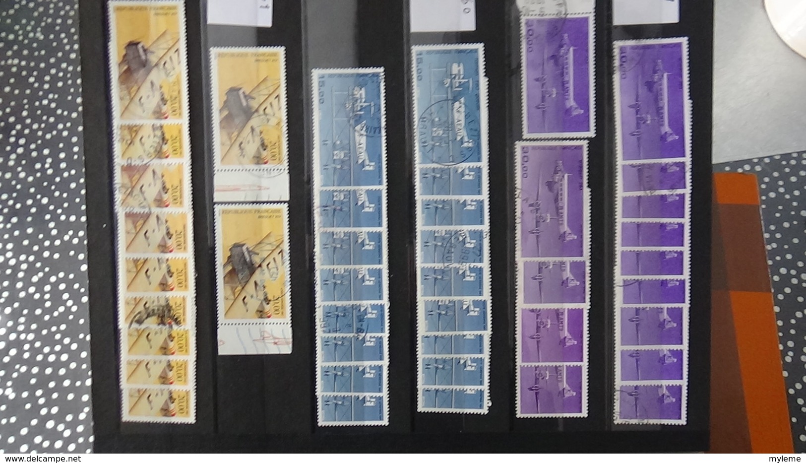 B422 Mini stock de timbres de France oblitérésPA dont 1ère plaquette **  (côte seule 380 euros) Très sympa !!!