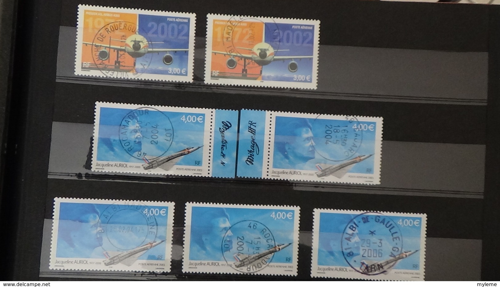 B422 Mini stock de timbres de France oblitérésPA dont 1ère plaquette **  (côte seule 380 euros) Très sympa !!!