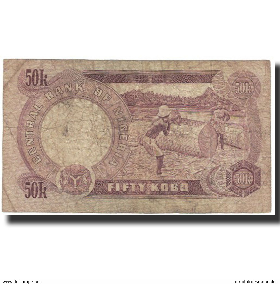 Billet, Nigéria, 50 Kobo, Undated (1973-78), KM:14g, B - Nigeria