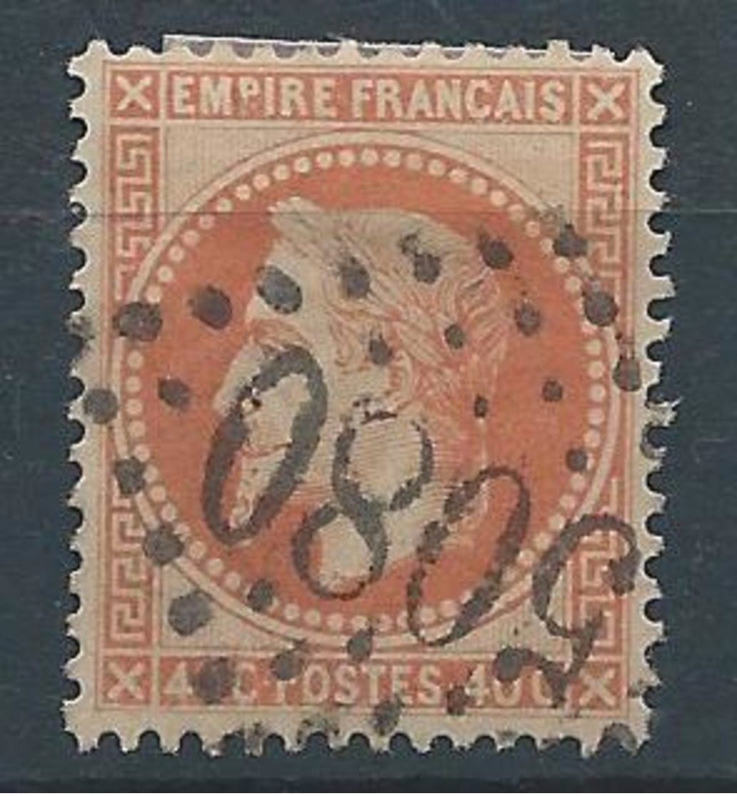 FRANCE 1868 - Napoléon YT N°31 - 40c. Orange - Oblitéré Losange GC 5080 Indice Pothion 11 - Alexandrie Egypte - TB Etat - 1863-1870 Napoléon III Lauré