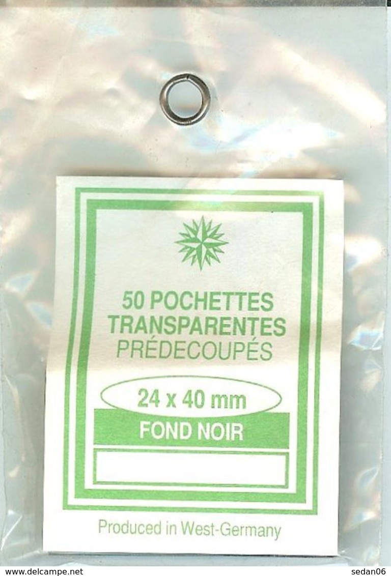 RDV - Pochettes 24x40 Fond Noir (simple Soudure) - Bandes Cristal