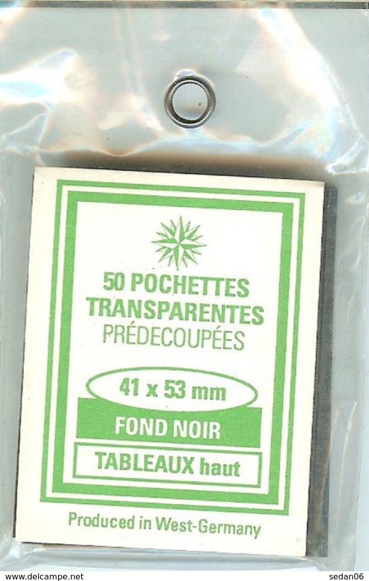 RDV - Pochettes 41x53 Fond Noir (simple Soudure) - Postzegelhoes