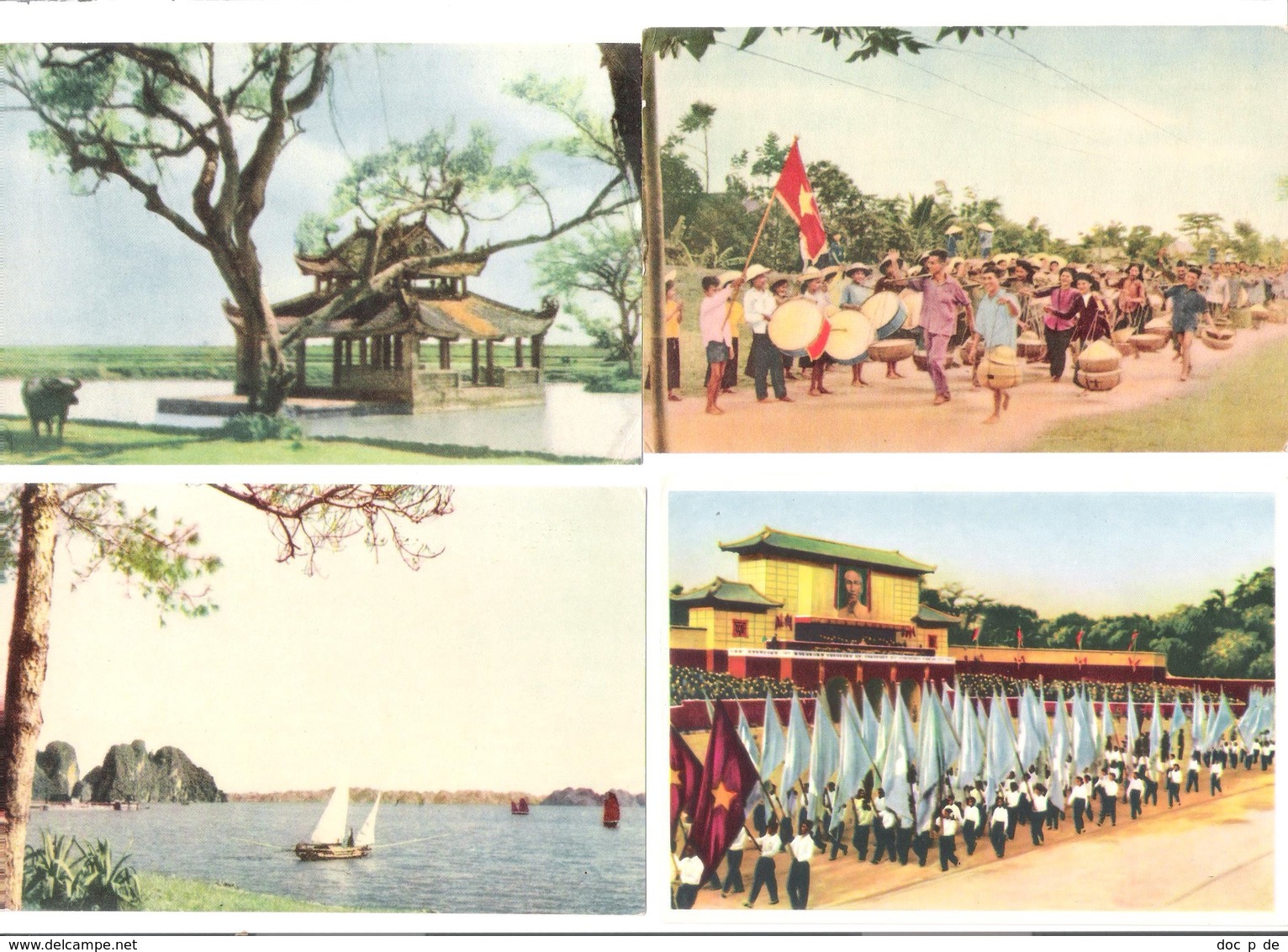 Vietnam - Viet Nam - 4 Old Cards - Parade - Landscape - Vietnam