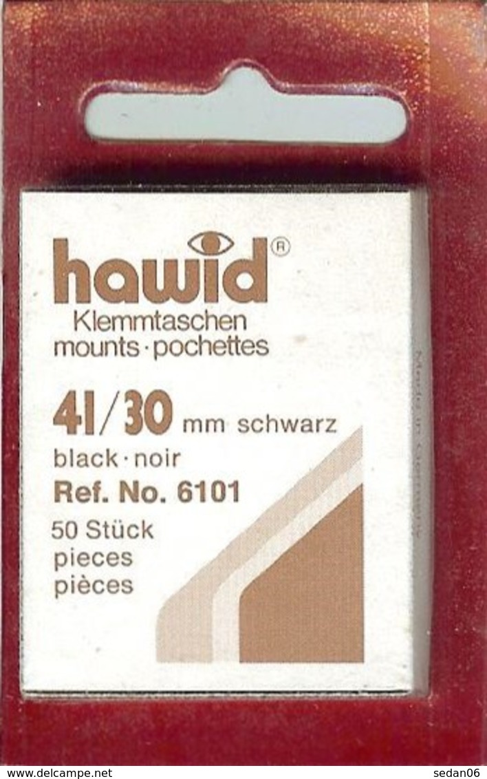 Hawid - Pochettes 41x30 Fond Noir (simple Soudure) - Bandes Cristal