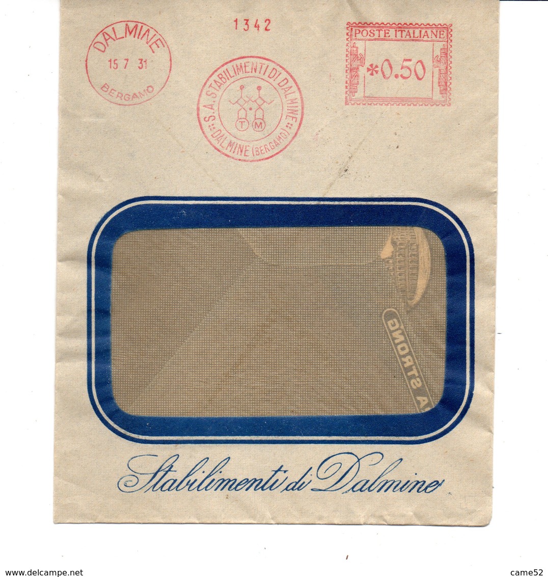 1931 EMA Affrancatura Meccanica Rossa Freistempel Dalmine S.A. Stabilimenti Di Dalmine Simboli Elettrici - Machines à Affranchir (EMA)