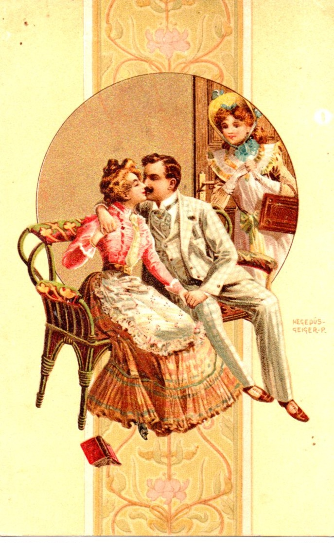 CPA  - Couple - écrite - Coppie