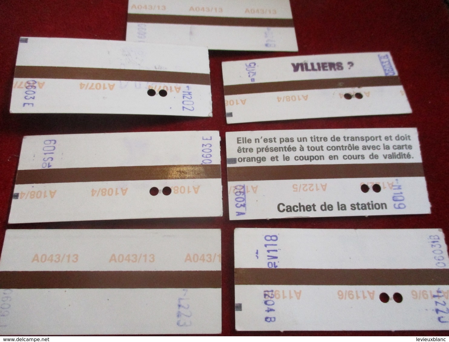 Tickets ancien / Metropolitain/2émeClasse  / 7 Coupons mensuels de Carte Orange /1996 - 1997   TCK3