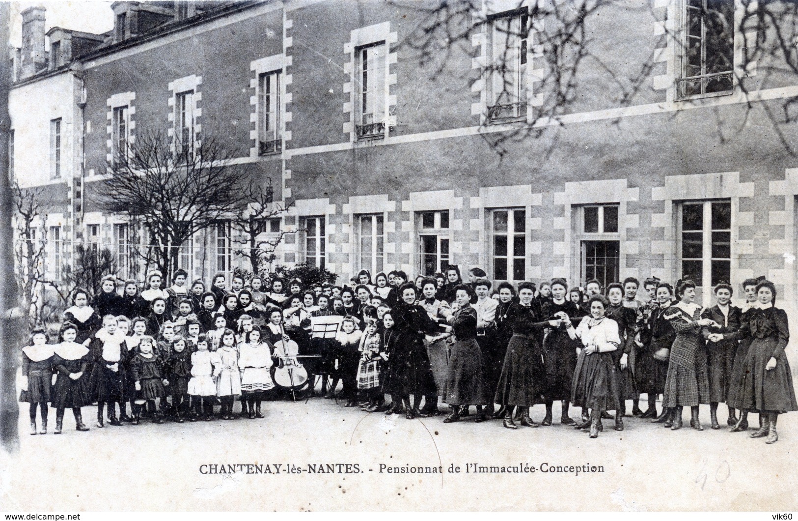 44  CHANTENAY LES NANTES PENSIONNAT DE L'IMMACULEE  CONCEPTION (CPA LEGRT JAUNIE) - Autres & Non Classés