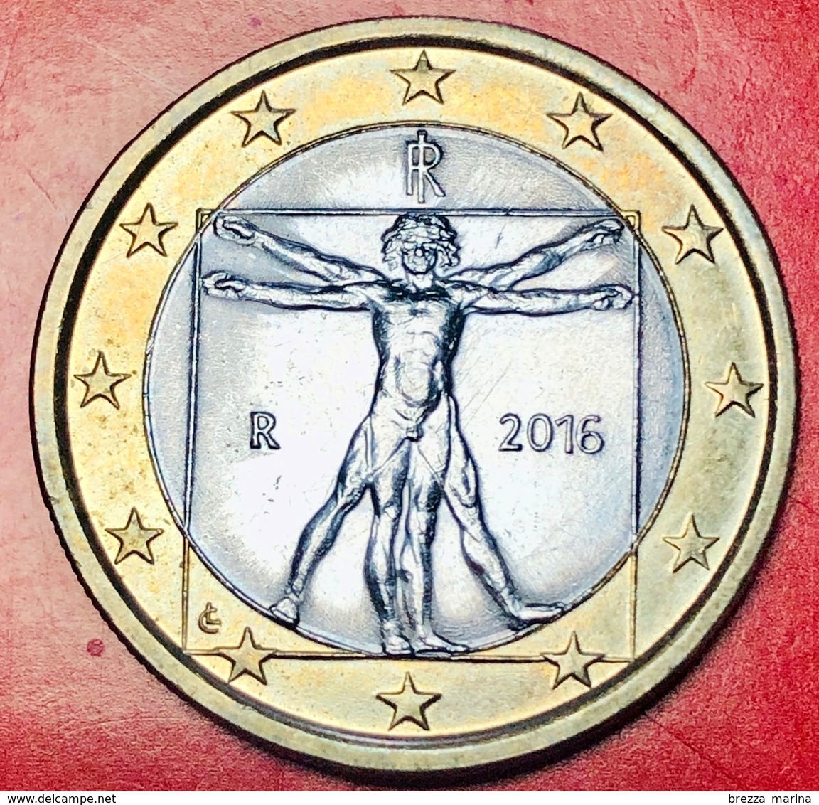 ITALIA - 2016 - Moneta - Proporzioni Ideali Del Corpo Umano, Disegno Di Leonardo Da Vinci - Euro 1.00 - Italia