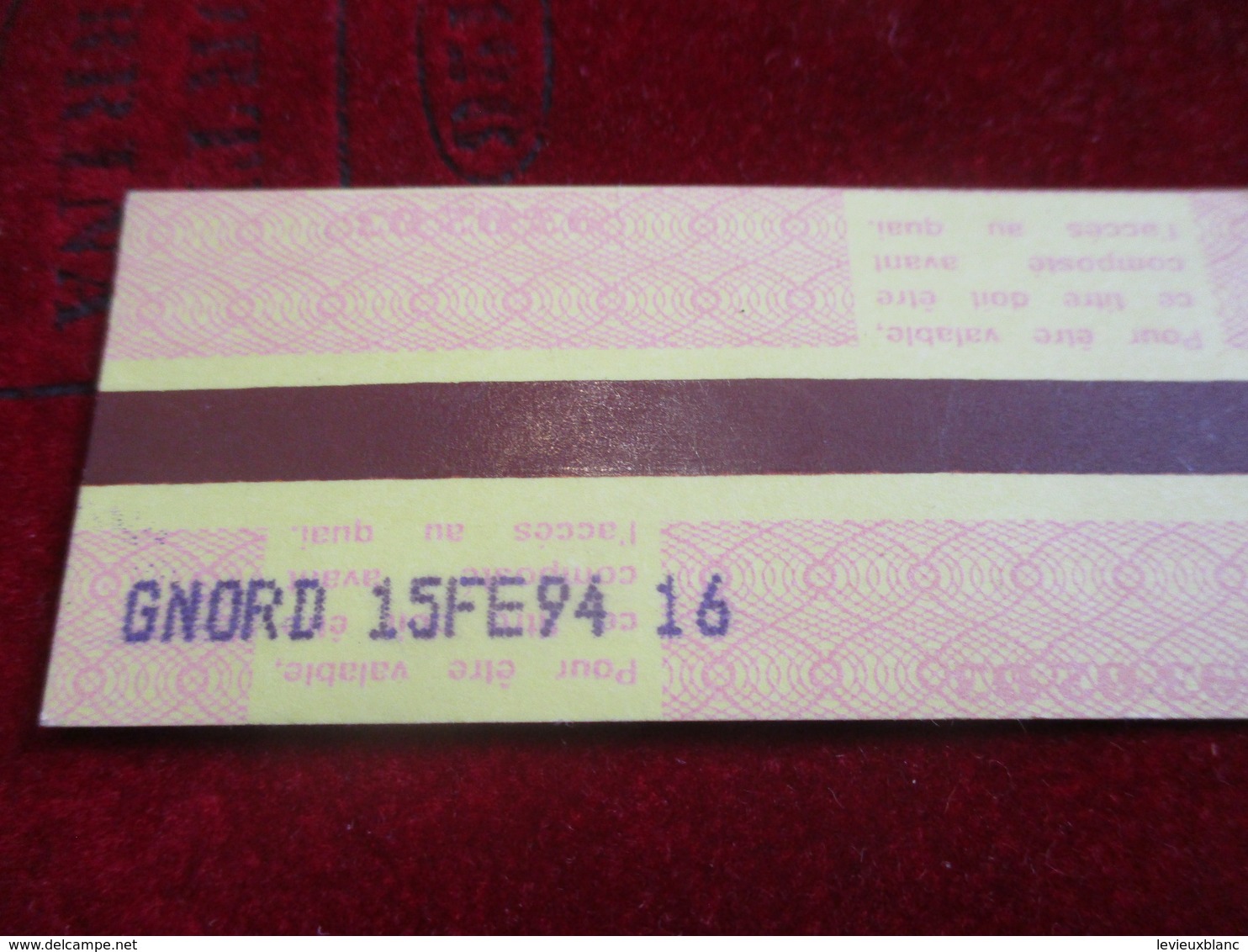 3 Tickets Anciens / Metropolitain/ 2émeClasse  / Gare Du NORD/Paris ST LAZARE/MANTES /vers 1990  TCK4 - Europe