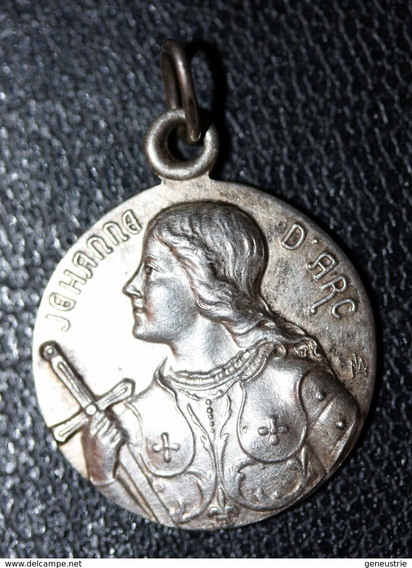 Pendentif Médaillon Médaille Religieuse Début XXe "Bienheureuse Jeanne D'Arc" Religious Medal - Religion & Esotérisme