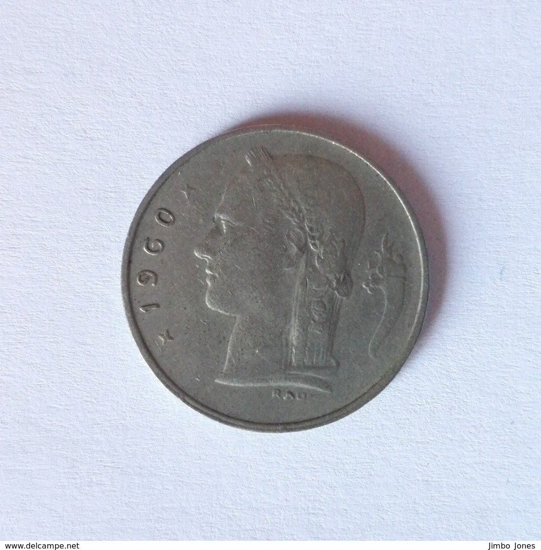 1 Franc Münze Aus Belgien Von 1960 (sehr Schön) NED - 1 Franc