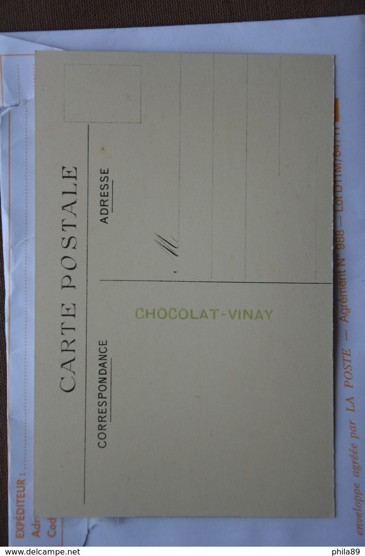BAYONNE-le Chateau Vieux Et La Rue Thiers-offerte Par Chocolat Vinay-papier Glace - Bayonne