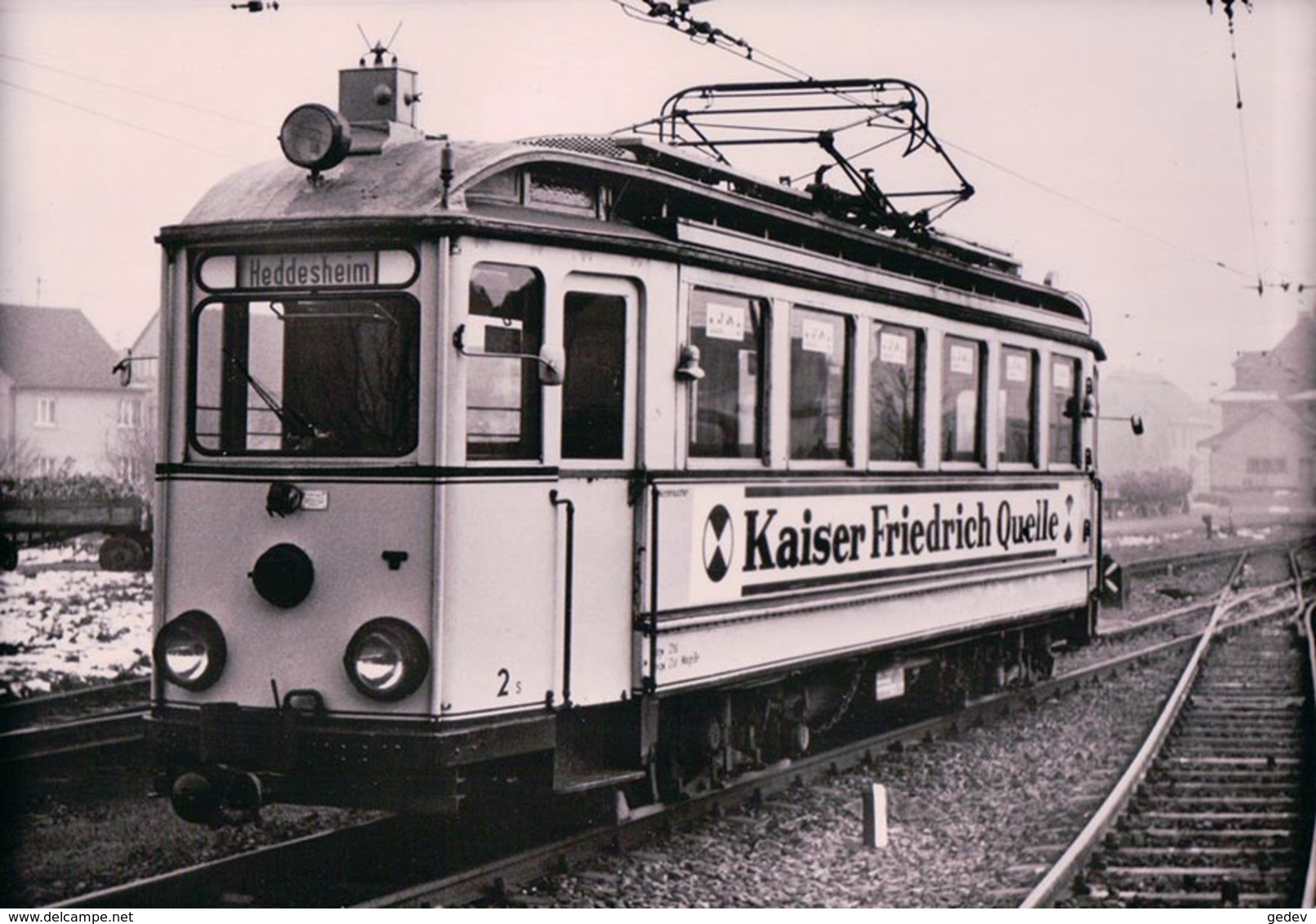 Allemagne, Heddesheim, Publicité Kaiser Friedrich Quelle, Tramway, Retirage (10676) 10x15 - Strassenbahnen