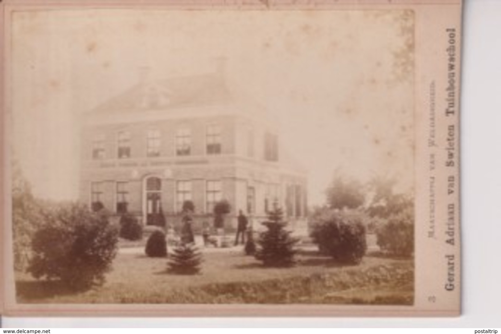 GERARD ADRIAAN VAN SWIETEN TUINBOUWSCHOOL  KAART IETS AFGESNEDEN ZIE SCAN NEDERLAND HOLLAND 16*10CM Cabinet Photograph - Ancianas (antes De 1900)