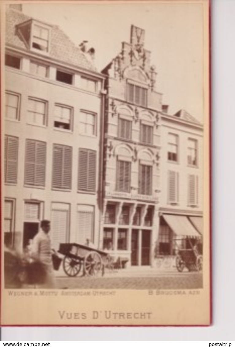 VUES D'UTRECHT WEGNER MOTTU AMSTERDAM B BRUGSMA WINKEL SCHILDER SHOPFRONT  NEDERLAND HOLLAND 16*10CM Cabinet Photograph - Ancianas (antes De 1900)