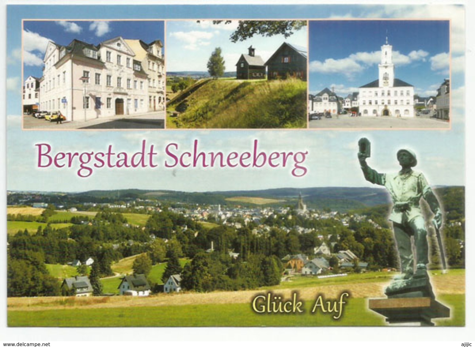 Bonne Chance Bergstadt Schneeberg !  Carte Postale Neuve Non Circulée - Schneeberg