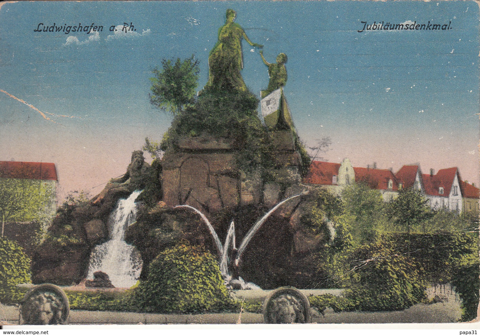 Ludwigshafen A. Rh.  Jubiläumsdenkmal  Timbres Bayern  -Tampon Censure Postale - Ludwigshafen