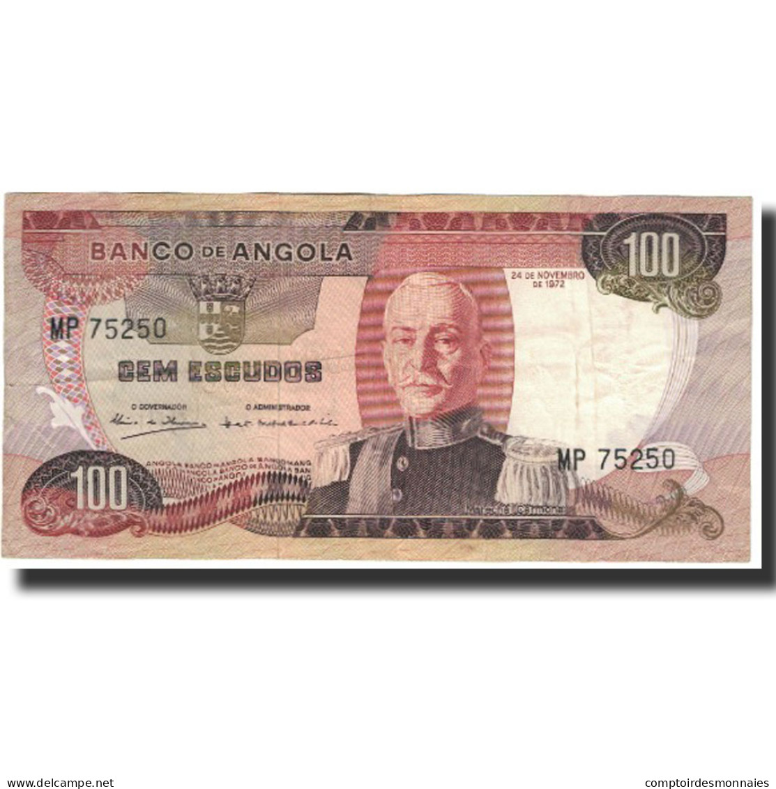 Billet, Angola, 100 Escudos, 1972, 1972-11-24, KM:101, SPL - Angola