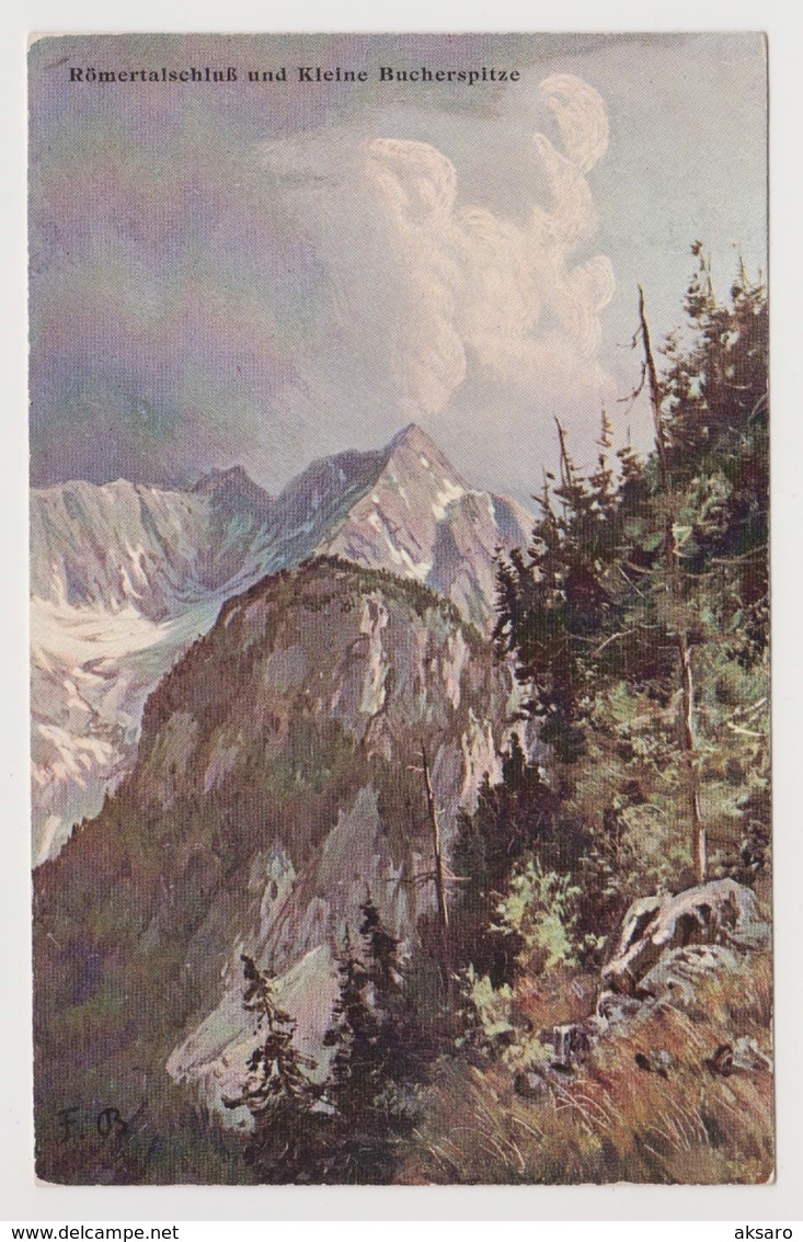 Römertalschluß Und Kleine Bucherspitze, 1906 (Tarvis, Tarvisio, Künstlerkarte) - Altri & Non Classificati