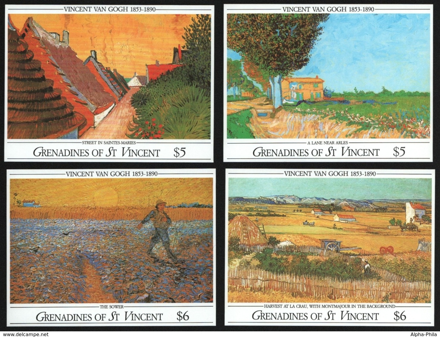 St. Vincent-Grenadinen 1991 - Mi-Nr. Block 69-72 ** - MNH - Gemälde - Van Gogh - St.Vincent Und Die Grenadinen