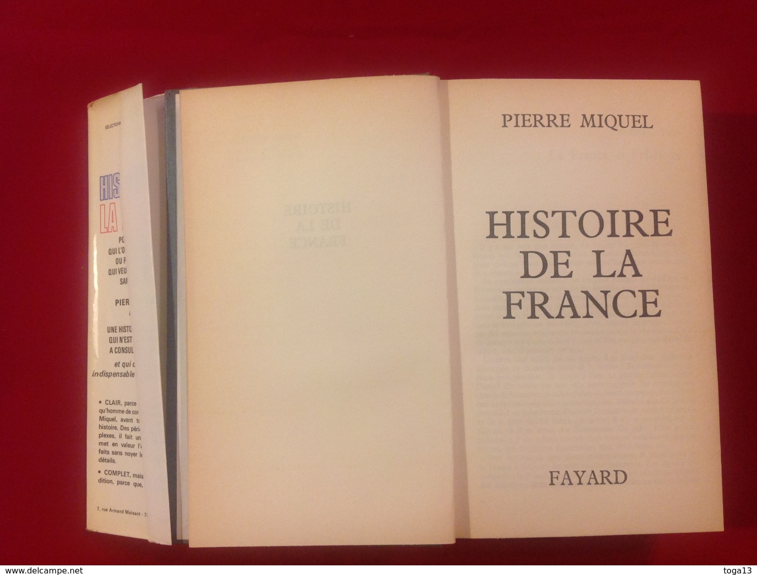 1977, HISTOIRE DE LA FRANCE PAR PIERRE MIQUEL, ÉDITIONS FAYARD - Histoire