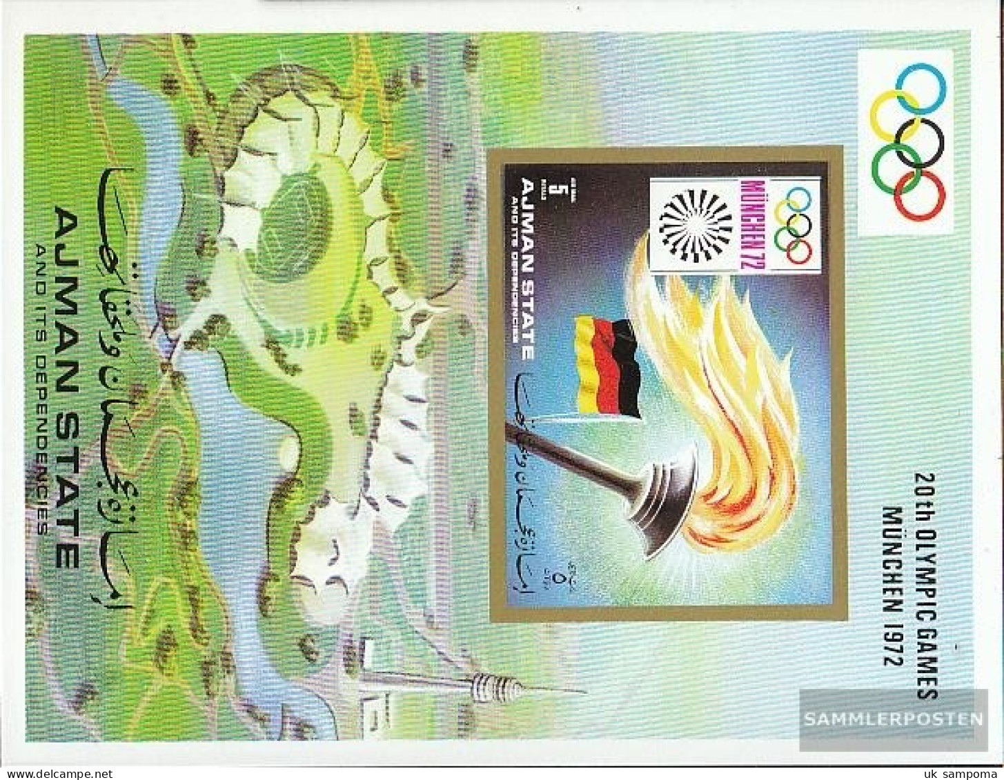 Ajman Block329B (complete Issue) Not More Dentate, Out Konkursmasse Unmounted Mint / Never Hinged 1971 Olympics Summer 7 - United Arab Emirates (General)