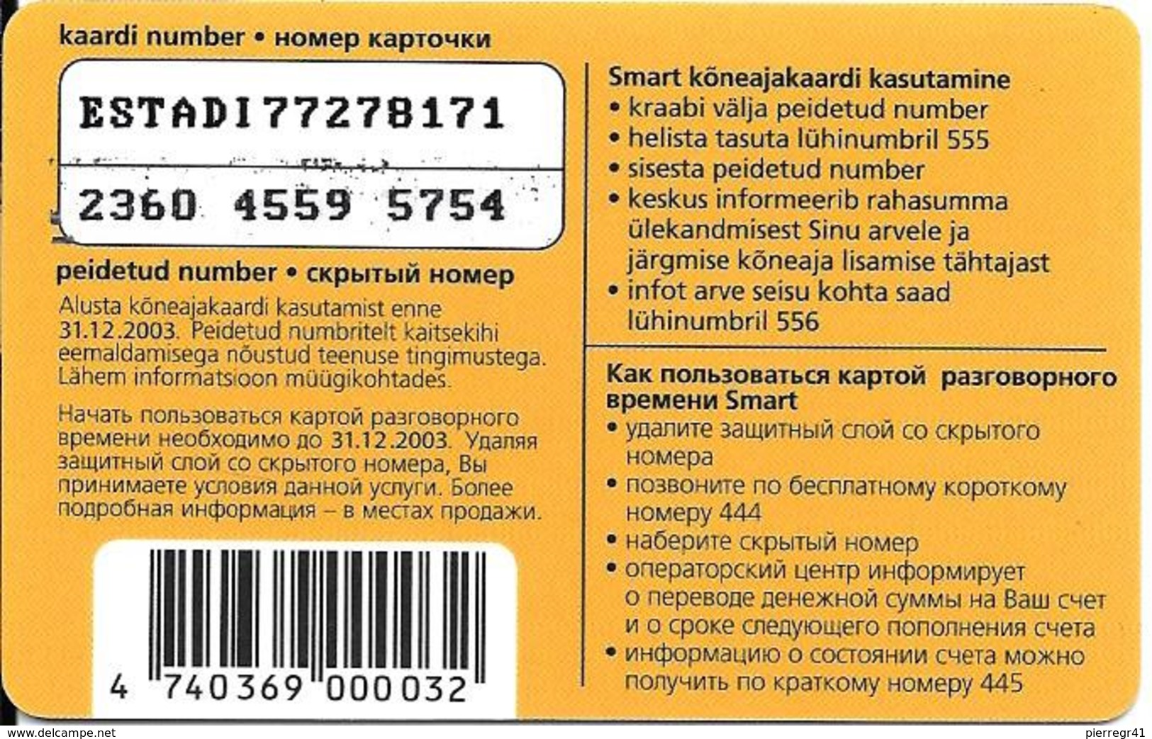 CARTE-PREPAYEE-ESTONIE-200 Krooni-TELE2-PERROQUET-Plastic Epais-TBE - Parrots